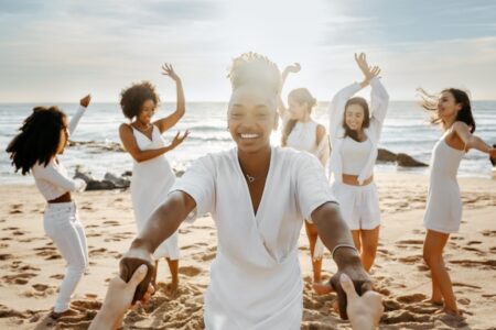 Diverse Group Of Happy Young Female Friends